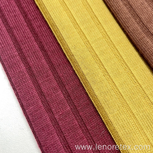 100% Polyester 190GSM Knit Stripe 8*2 Ribbed Fabric